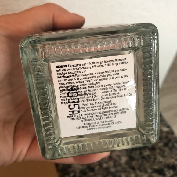 Rae Dunn WASH Glass Bottle Black Label Hand Soap - Picture 4 of 4